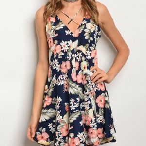 NAVY FLORAL DRESS